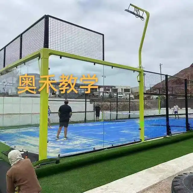 Professional Padel Court With Roof Tennis Grass Padel Panoramic Sport Court With Cover