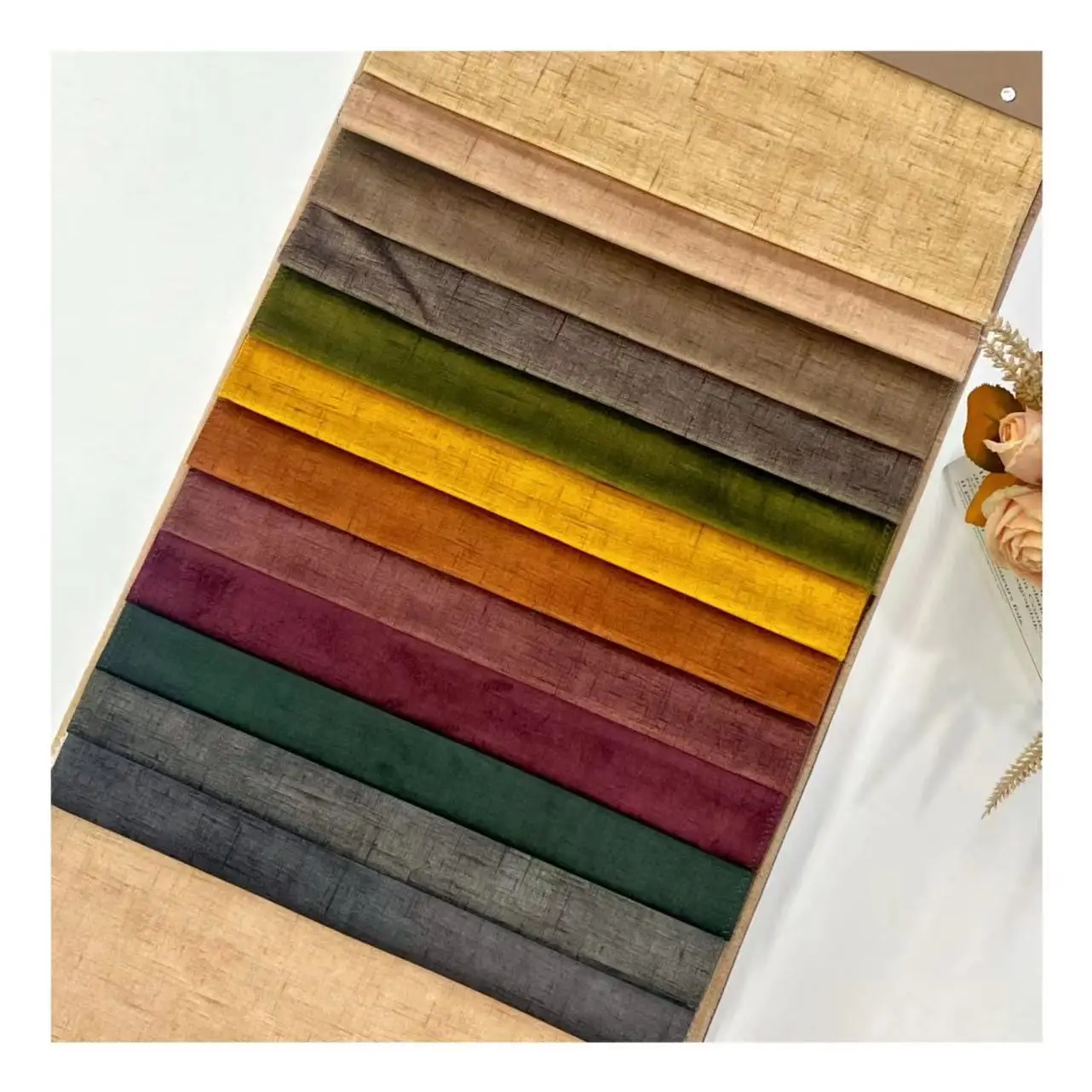 Customization Waterproof Fabric Textile Raw Material 100 Polyester Printed Holland  Velvet  Fabric For Sofa