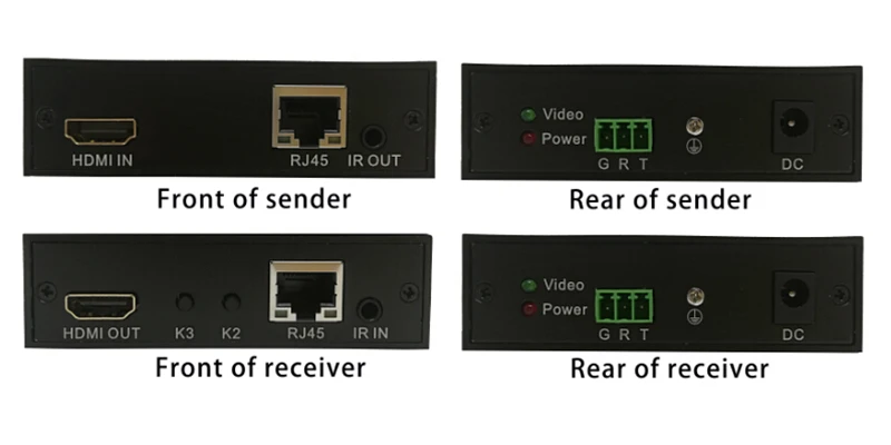 
IPHE-125H 125m HDMI Transmitter Receiver Kit Over IP RJ45 Cat5e Uncompressed 4K 1.4v HDMI Network Extender 