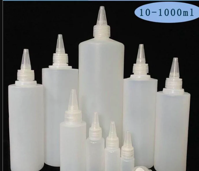 PE Glue Plastic Bottle With Yorker Dispensing Dropper Cap