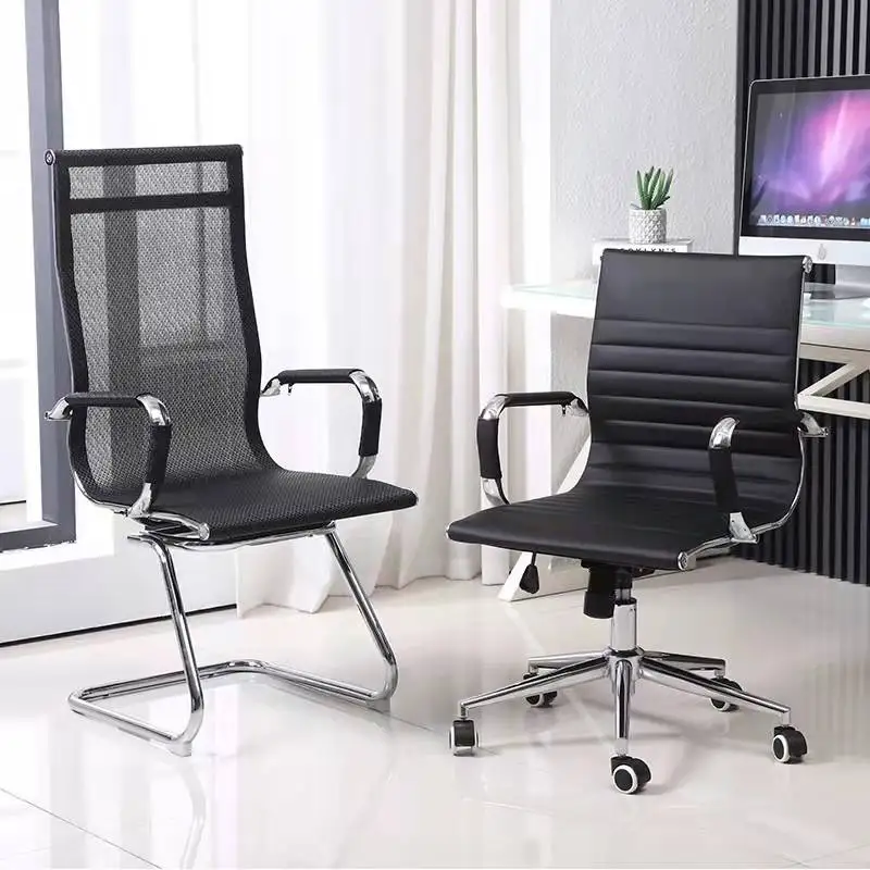 Good quality executive office chair metal leg chair seat cover leather office ergonomic  chair wheels
