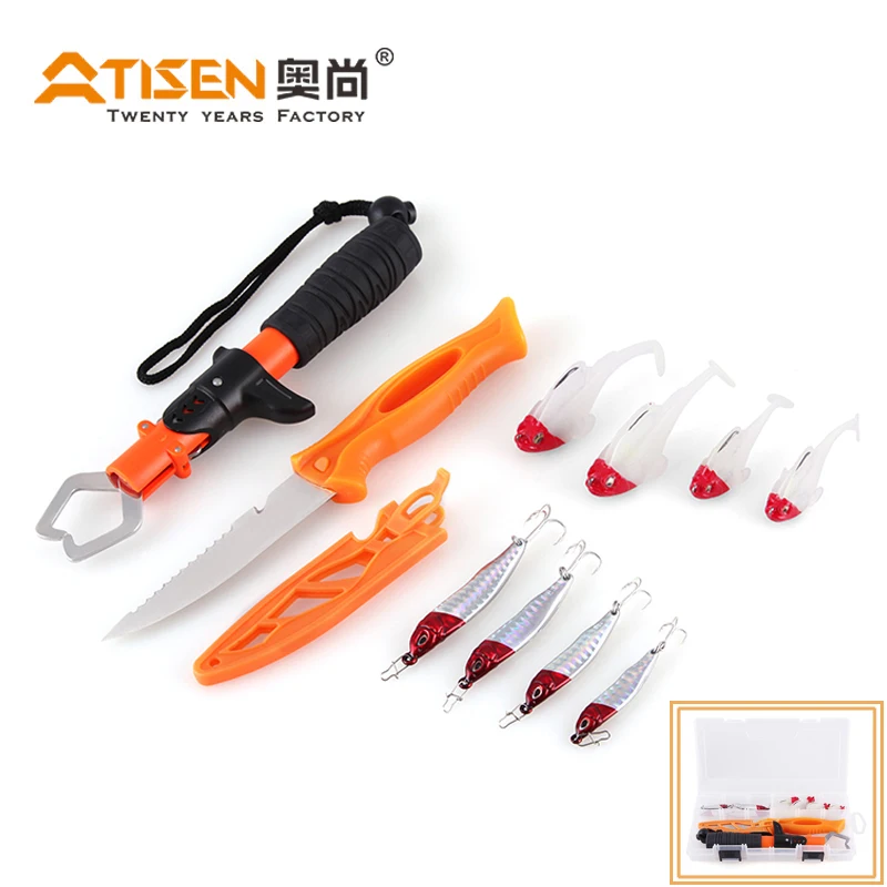 High Quality Outdoor Fishing Boat Fishing Accessories Carp Fishing10 PCS Set Supplies Fish Grip Fish Knife Fish Bait Lures