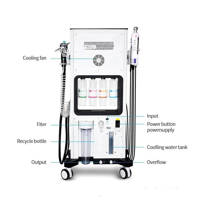 7 in 1 Diamond Peeling and Hydro Water Jet Aqua Peeling Facial Hydra Dermabrasion Beauty Machine