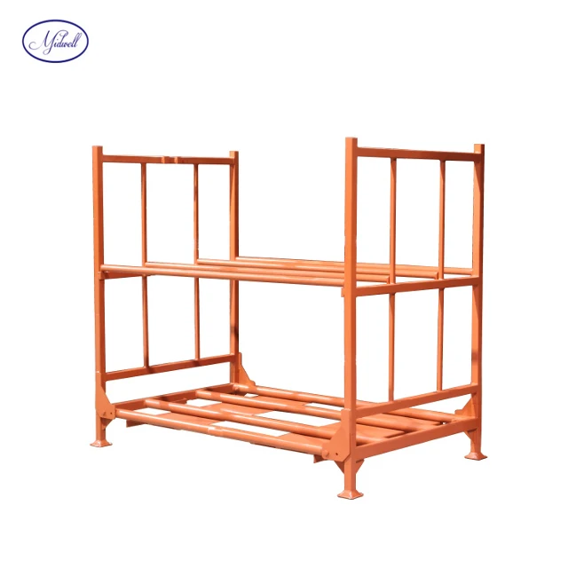 Customized 3 layers Movable Wheels RIM Utility Tire Foldable Portable Stacking Racks for Smaller tyres storage