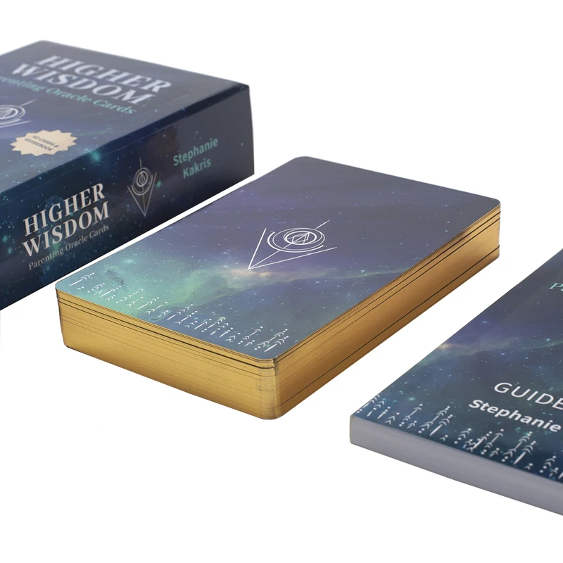 Высококачественная индивидуальная печать из фольги с золотыми краями колода для карт Orace С путеводителем