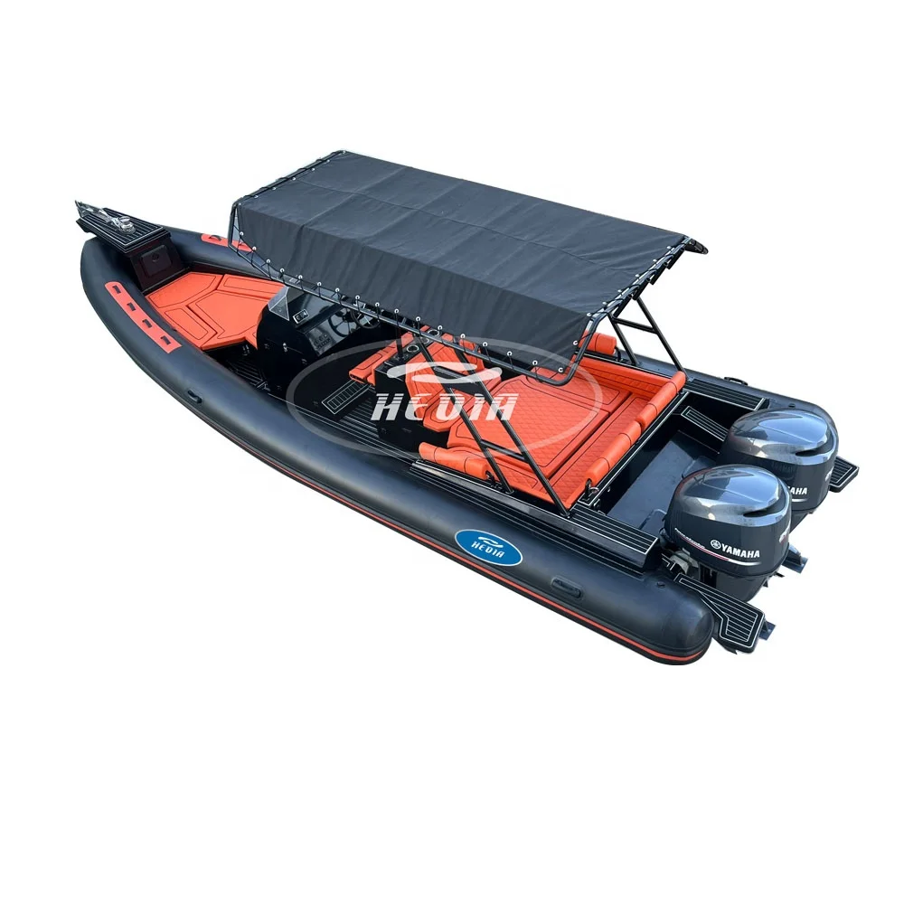 CE Certified 28ft RIB860 High Speed Aluminum Hull RIB PVC Tube inflatable boat With Console and Seat
