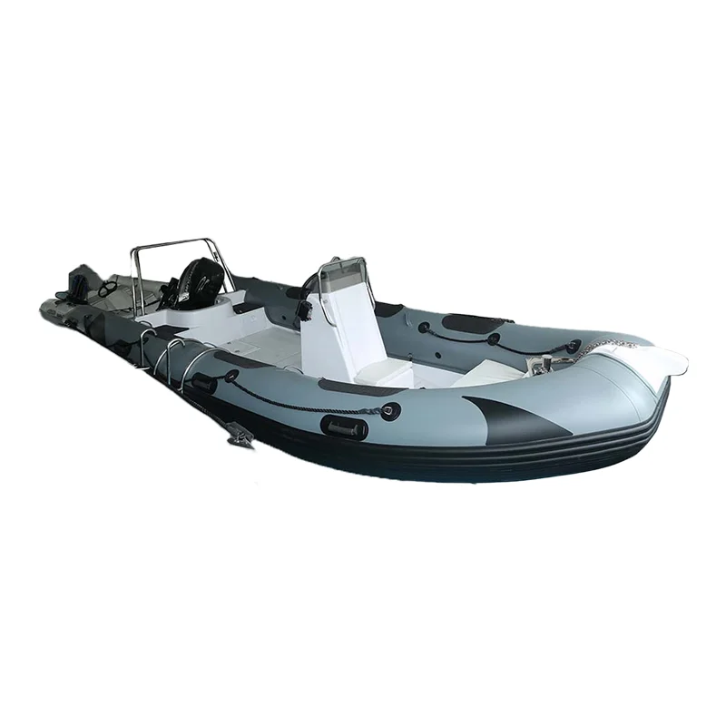 New OEM high speed cheep electric air boat fiberglass hull motor boat pvc hypalon air fishing boat for sale