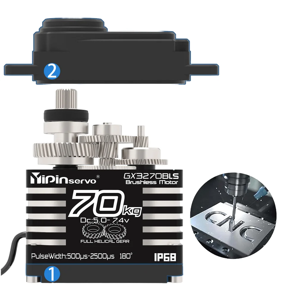 GX Yipin Hi-mirtorce 4 шарикоподшипника 70 кг бесщеточный сервопривод 1/8-й большой автомобиль модель 0105 сек стальные шестерни металлический GPS игрушечный аккумулятор