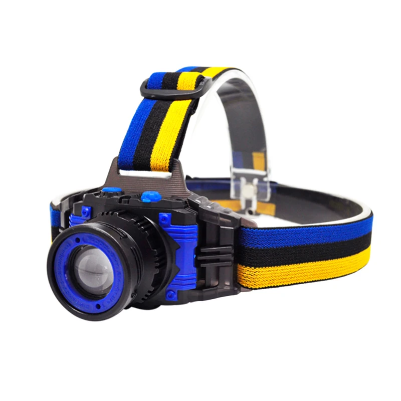 Beams New  Rechargeable LED Headlamp Headlight Zoom Head Lamp Light  High Lumen Lithium Battery Waterproof 3 W Black Body