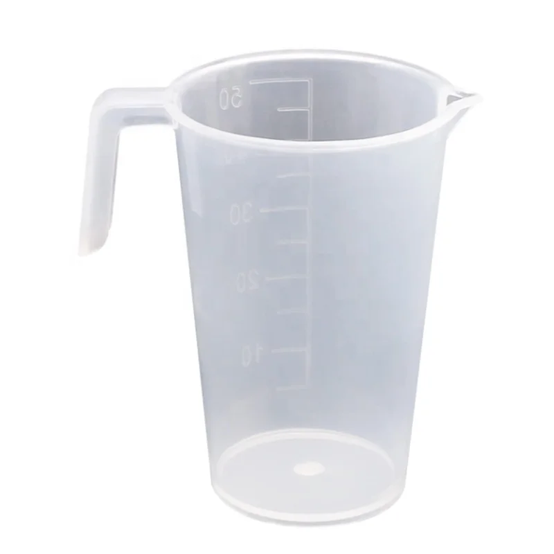 Прозрачные медицинские мерные чашки для жидкости из полипропилена с логотипом на заказ 50 мл ручкой лаборатории кухни