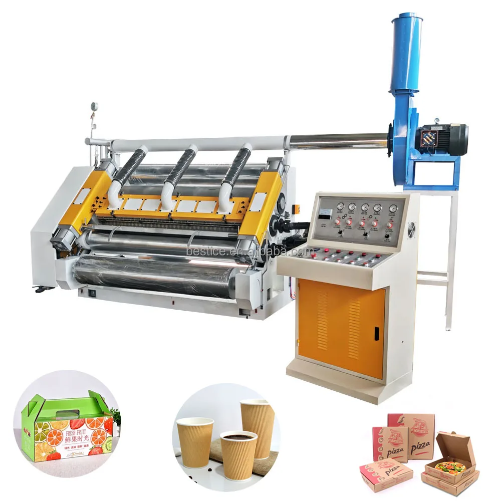 Pizza Box Paperboard Cup Carton Box DIY Decoration 2 3 5 Ply Single Facer Corrugated Machine With  A B C D E F G Flute