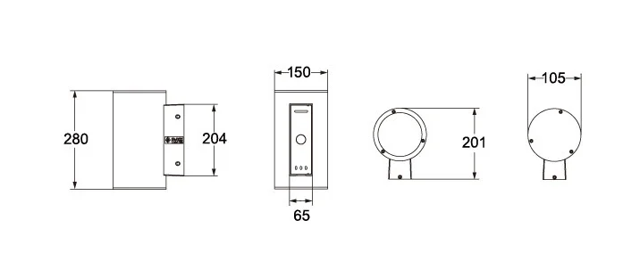 outdoor 20w 40W LED wall lamp double head light up down LED wall light