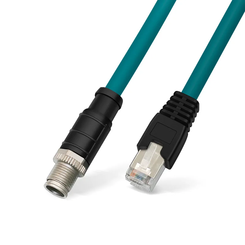 Factory Price M12 To Rj45 Industrial Ethernet Cable X-Type Ccb-84901-2001 M12 8 Pin To Rj45 Plug Network Cable