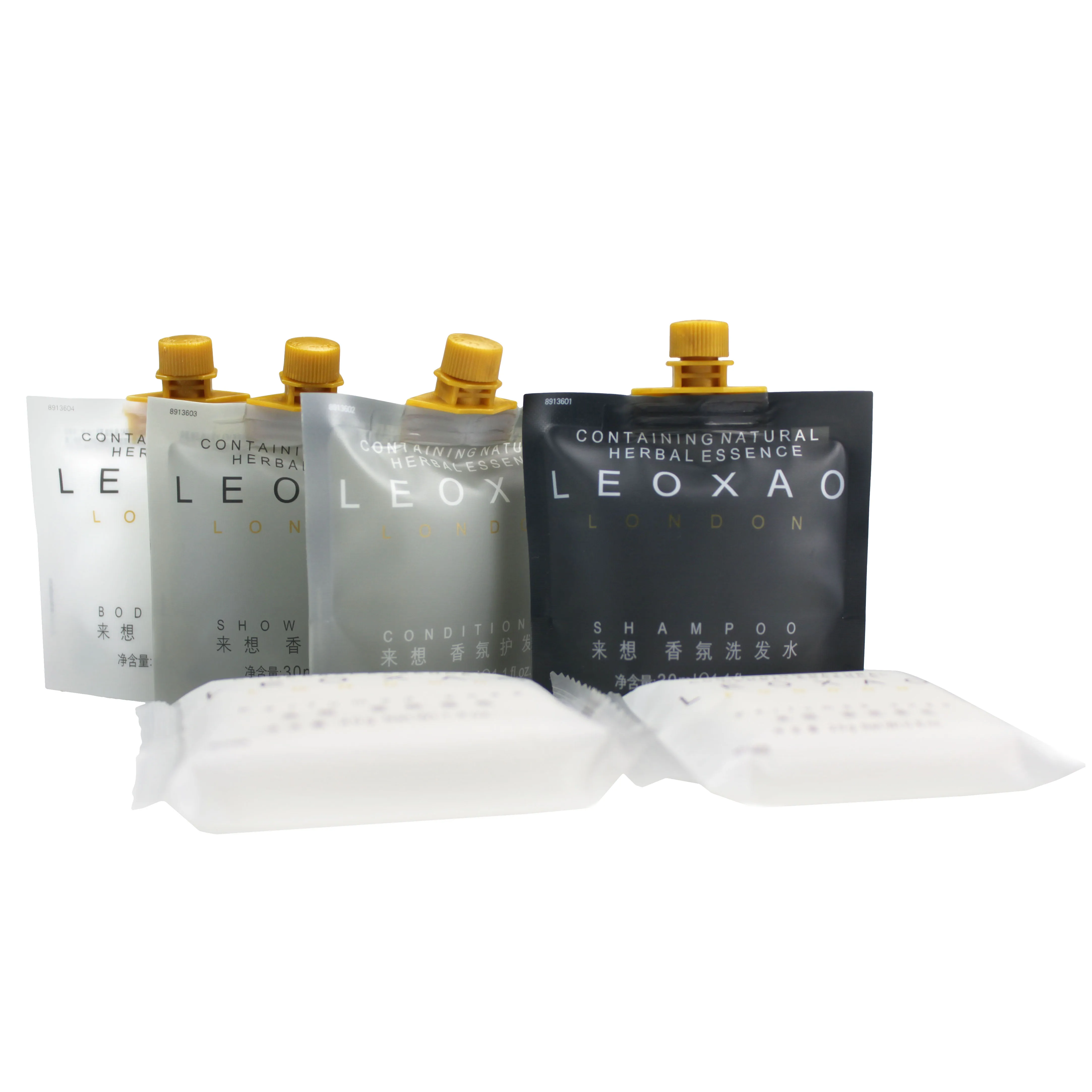 Luxury Disposable Hair Shampoo Hotel Amenities Luxury Biodegradable Bathroom Products 30m Shower Gel For Hotel