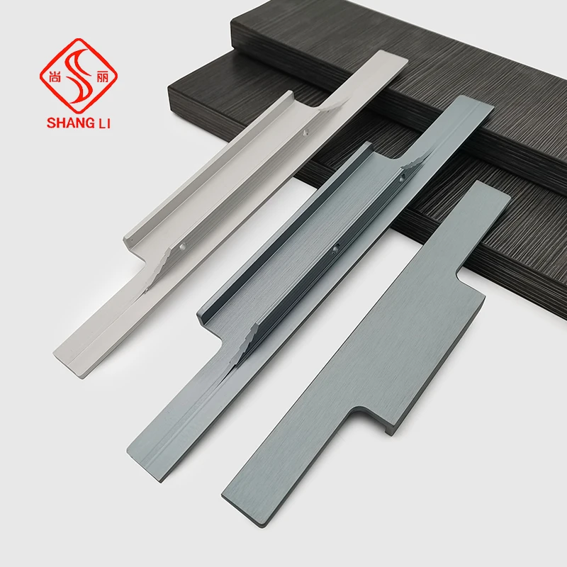 Aluminium Profile Aluminum Furniture Cabinet Drawer Handle Cabinet Pulls for Furniture Parts cabinet custom hadnle