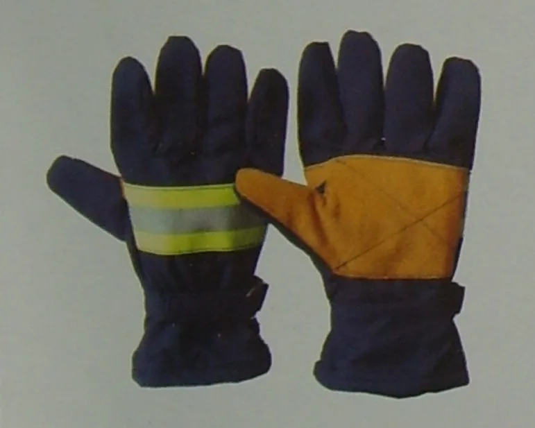 
Leather Protection Heating Resistant Glove Fire Fighter Hand Gloves 