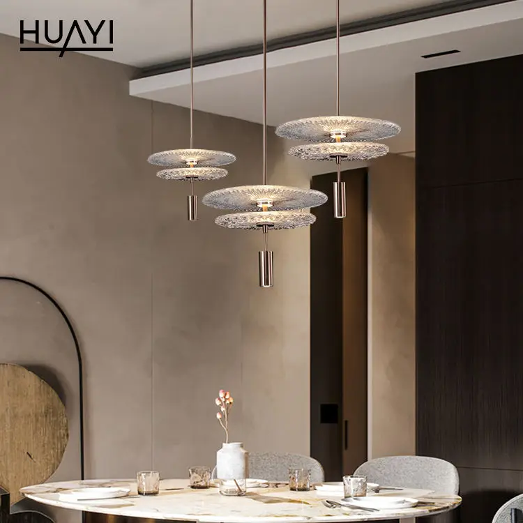 Huayi Metal Glass Material Modern Decoration 6w 9w Indoor Living Room Bedroom Hotel Led Pendant Light