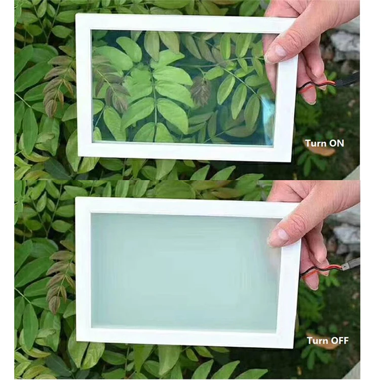 Electric Privacy  Decorative PDLC Dimming Glass Switchable Transparent Glass For Home Office