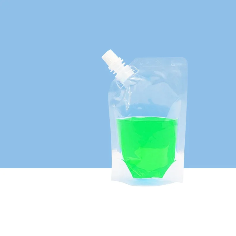 Beverage Universal Nozzle Transparent Stand-up Bag 500ml Disposable Bean Berry Sauce Medicine Bag