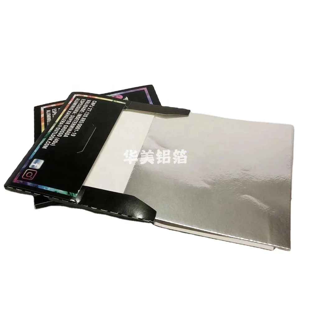 Silver chocolate foil wrapper Aluminum foil paper 50pcs/box of Silver Square Aluminum Foil for Tobacco Hookah Pipe
