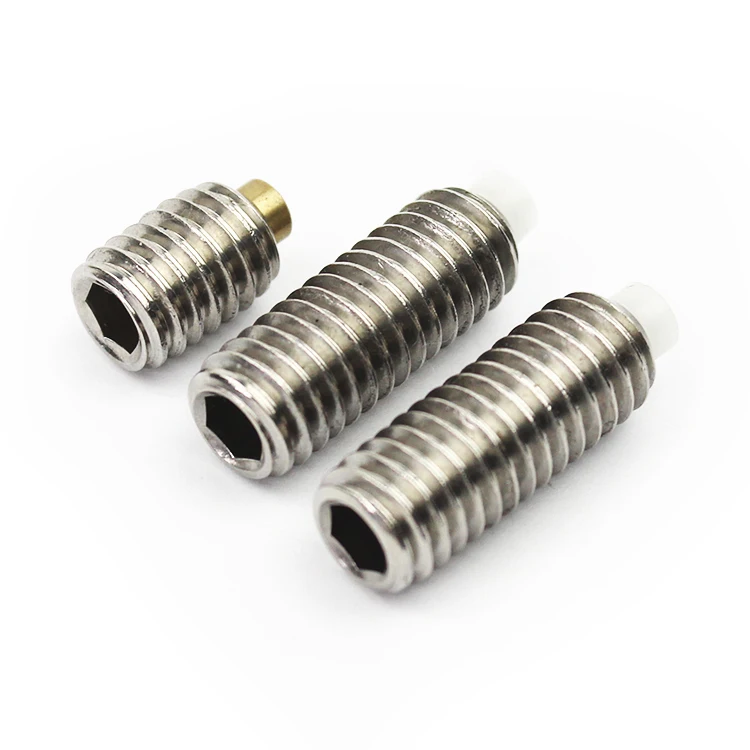 Multiple Soft tip set screw steel & stainless steel socket nylon tip set screw for great price