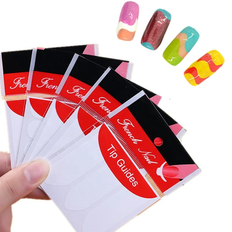 Manicure French Smile Striping Line Tape Tip Guides Pedicure DIY Nail Art Stickers For UV Gel Decal