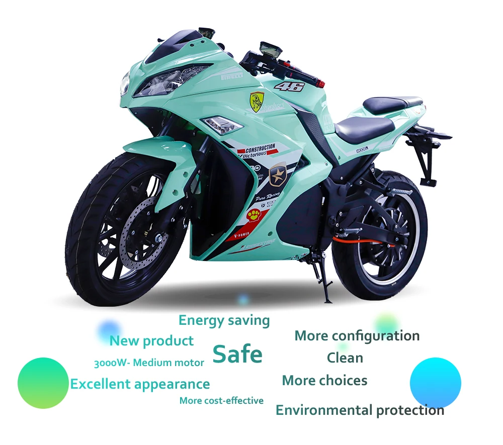 OEM/ODM 4000w electric motorcycle 72v battery with EEC Brushless DC Motor