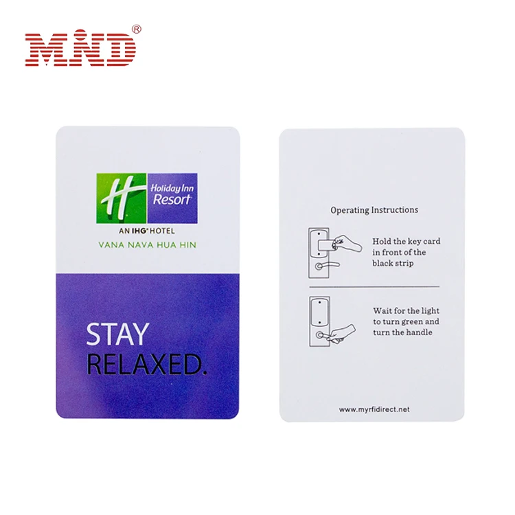 MIFARE Ultralight EV1 Eco Friendly Hotel Cards Hotel Room Card Tap To Unlock RFID Hotel Key Card