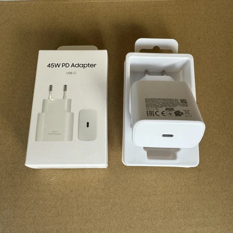 Factory TA845 cargador typo c power adapter 45W USB-C PD Adapter for Samsung S25+ S24+ S23 S22 note 10 note 20