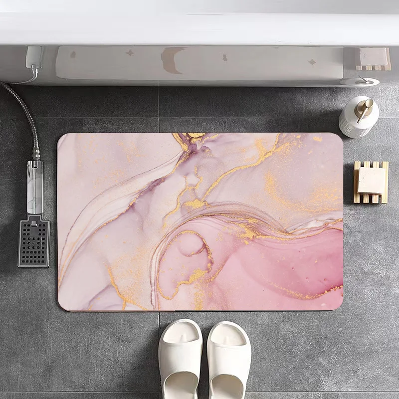 Home bathroom water absorption Simple senior sense diatom mud mat  non slip speed dry mat easy to take care of door mat