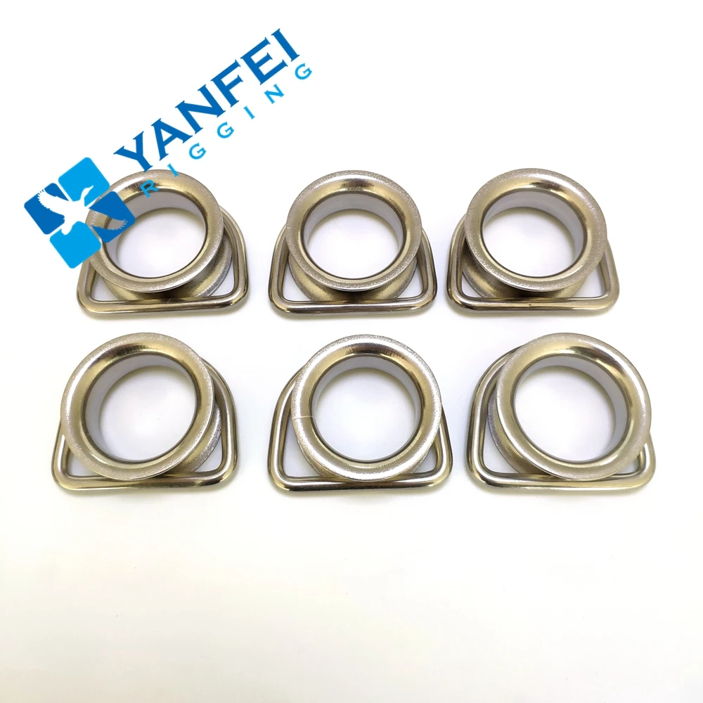 Stainless Steel D Ring With Round Thimble Wire Rope Fittings