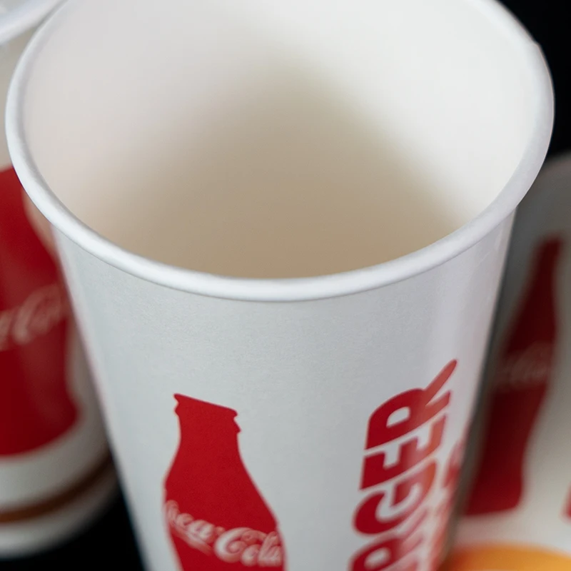 Single Double Ripple Wall Disposable Cold Drinks Customized White Single Wall Paper Cups With Lids