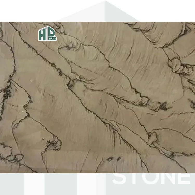 Luxury stone slab natural marble floor with black veins