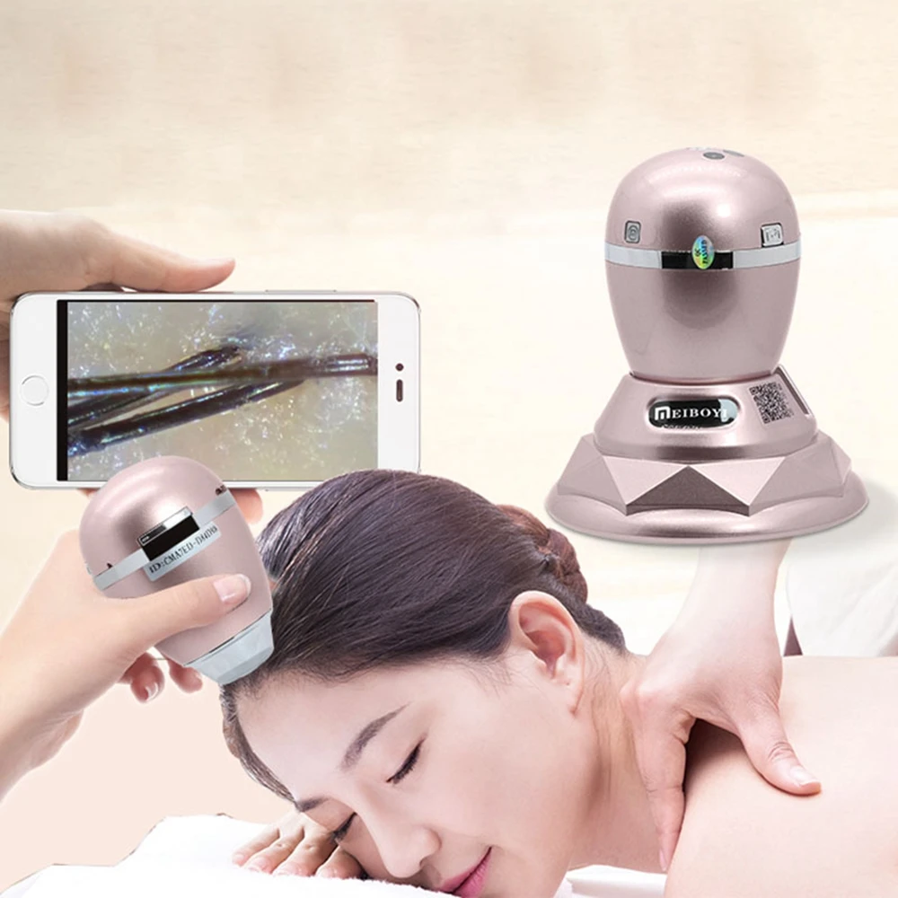 Wireless WIFI Mobile Phone Ipad Scalp Hair Follicle Skin Detector Hair Analyser Machine For Hair Skin Care