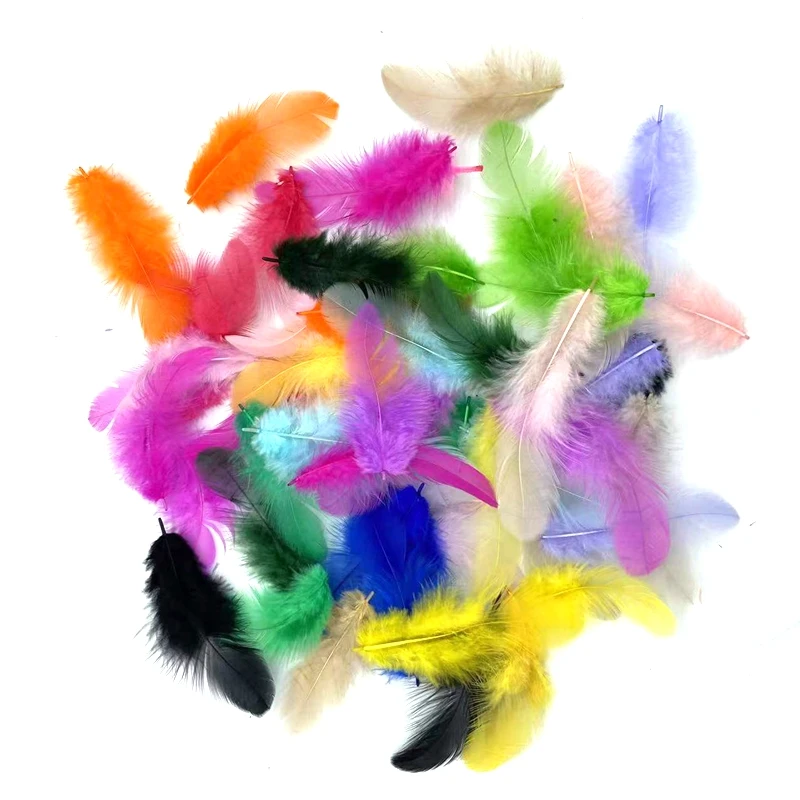 manufacturer 100 pcs per bag Colorful 4-8 cm Decor Dyed small chicken Feather