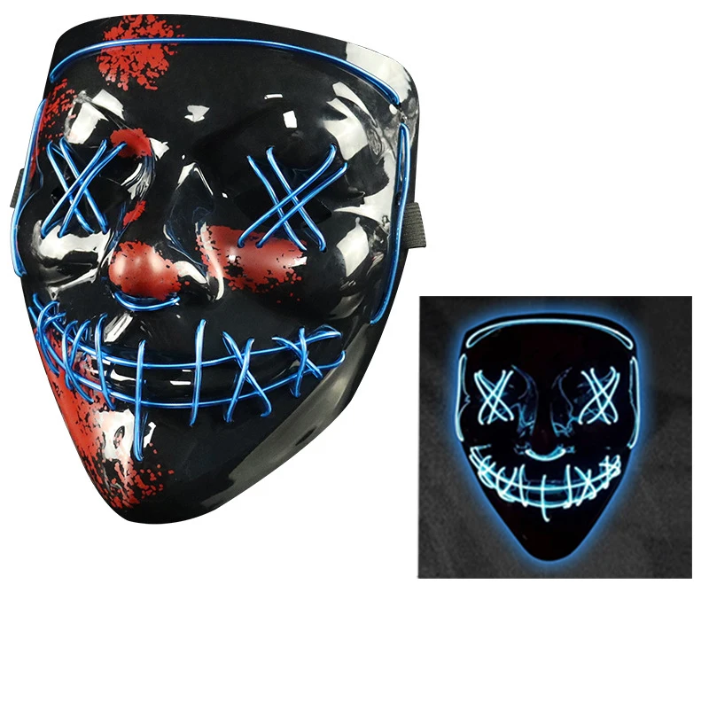 BOKUN Dropship Anime Rave Light Up El Wire Mask For Dance Club