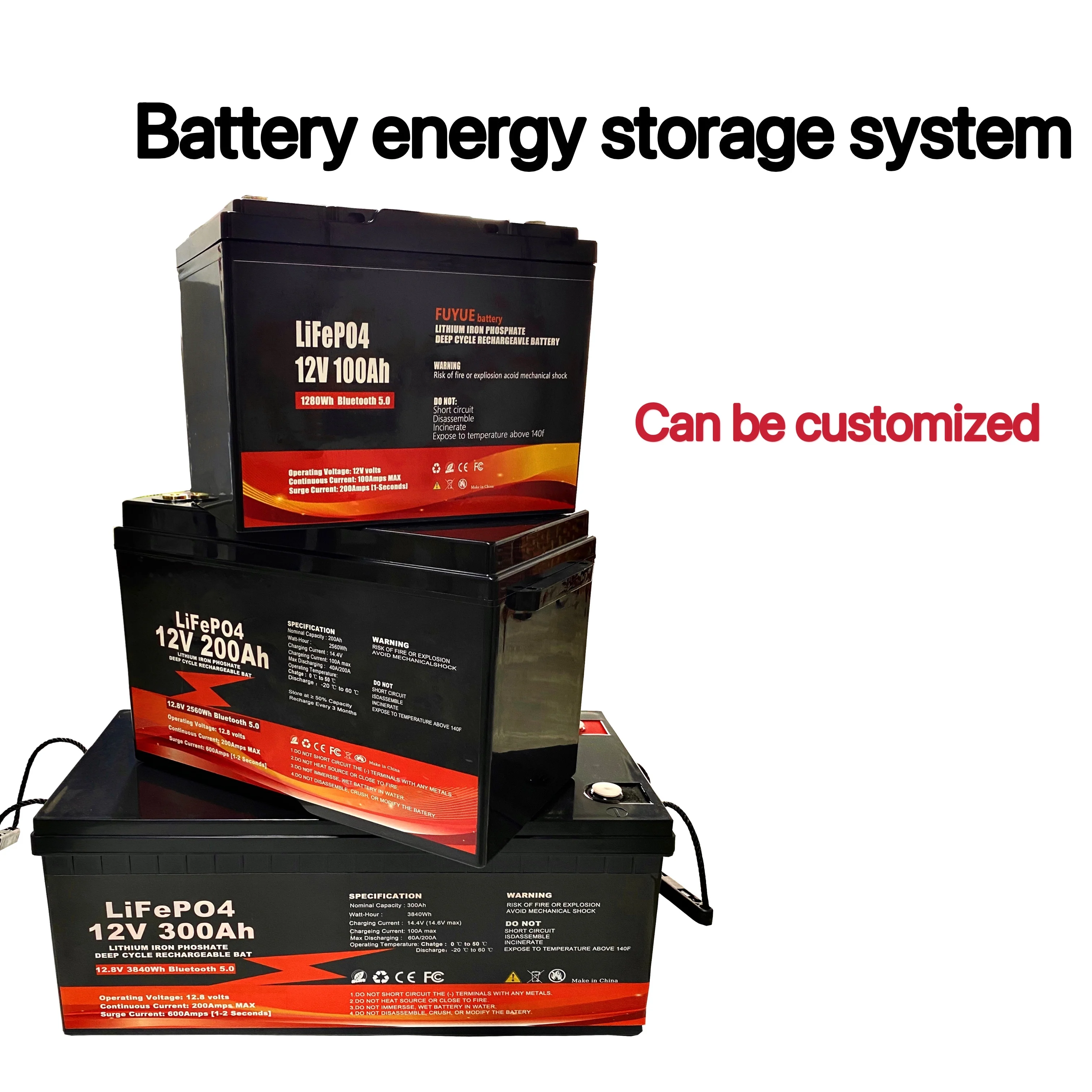12.8v lithium ion energy storage batteries lifepo4 solar battery  24v 12v 150ah 100ah lifepo4 deep cycle battery