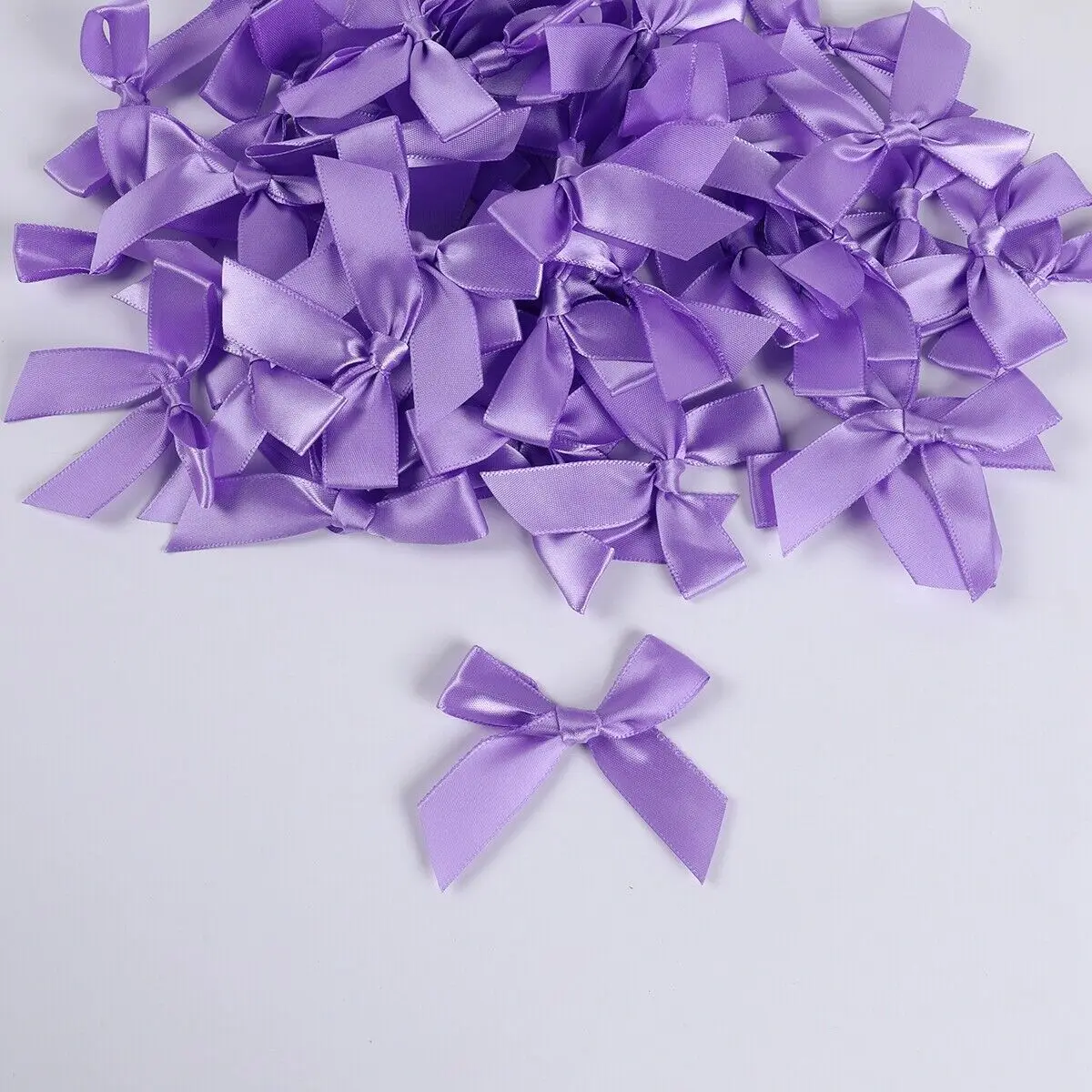 OKAY Small 7cm Bows Satin Ribbon Mini Crafts Pre Tied Wedding Cards Sewing