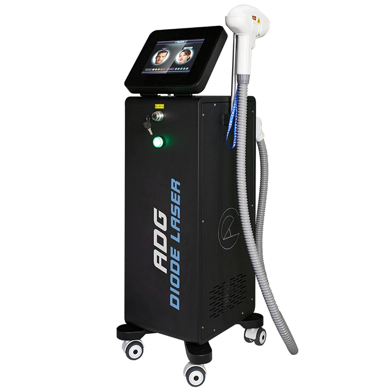 ADG vertical high-power ice platinum titanium diode hair removal 755nm 808nm 1064nm diode hair removal beauty machine
