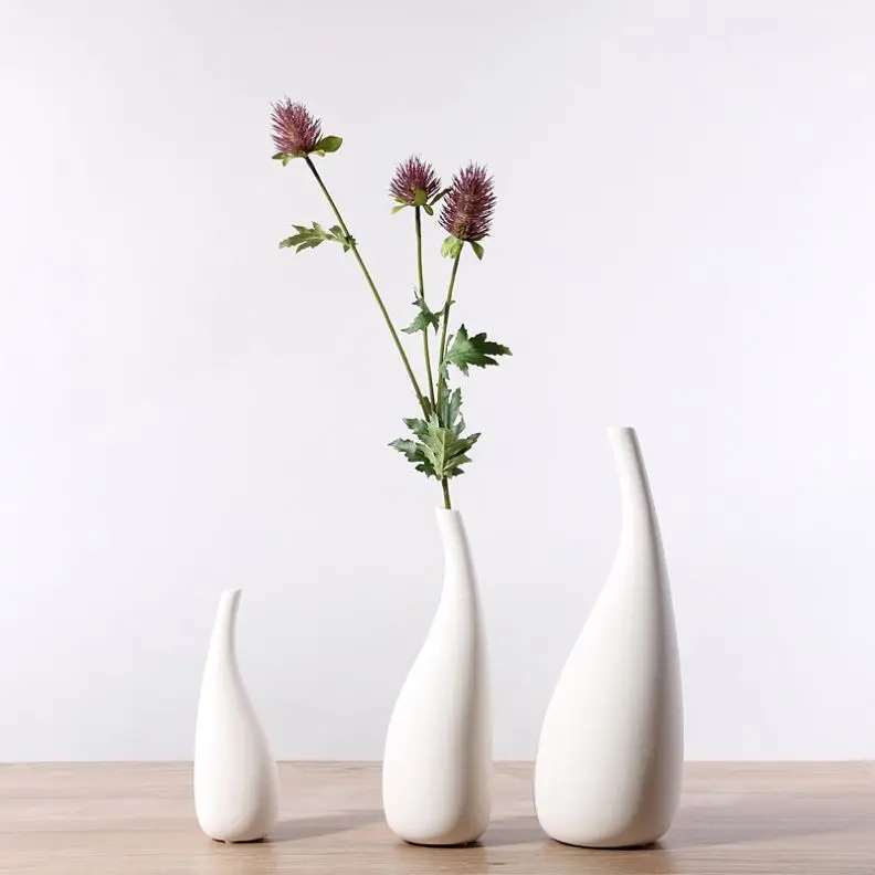 European Creative 3 Pcs A Set Ceramic Handmade Wedding Flower Vase Set