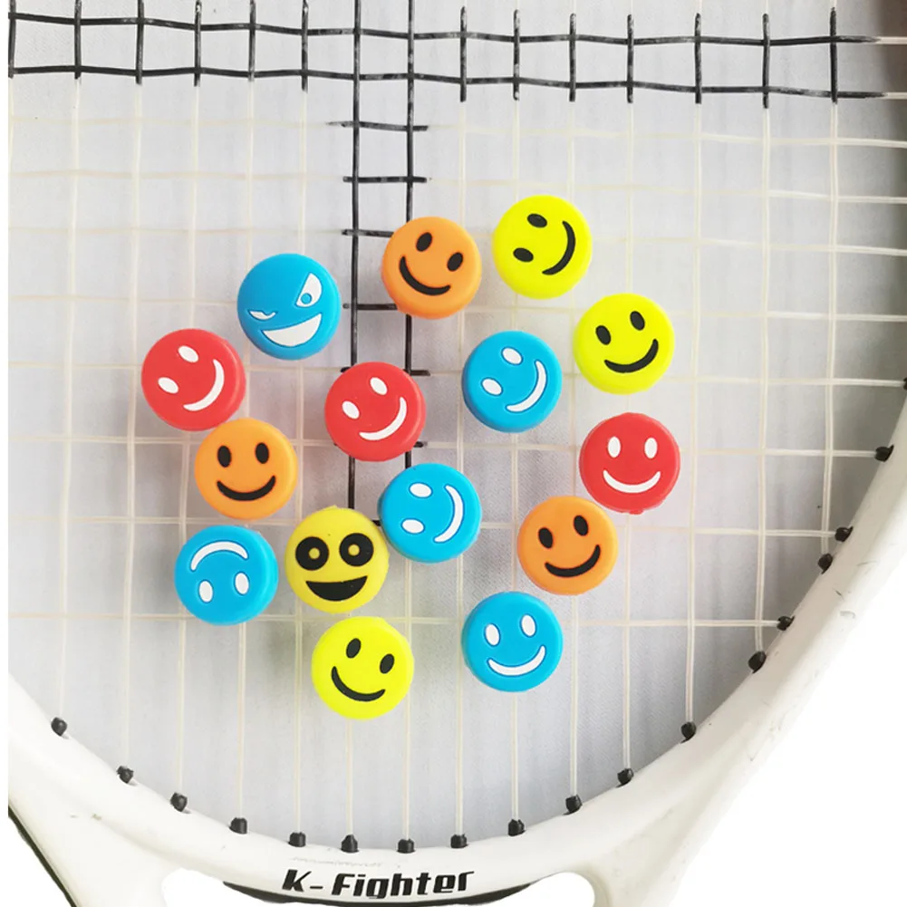 Classic funny double smile face shock absorber  silicone shock absorber personality cute Tennis Racket Dampener