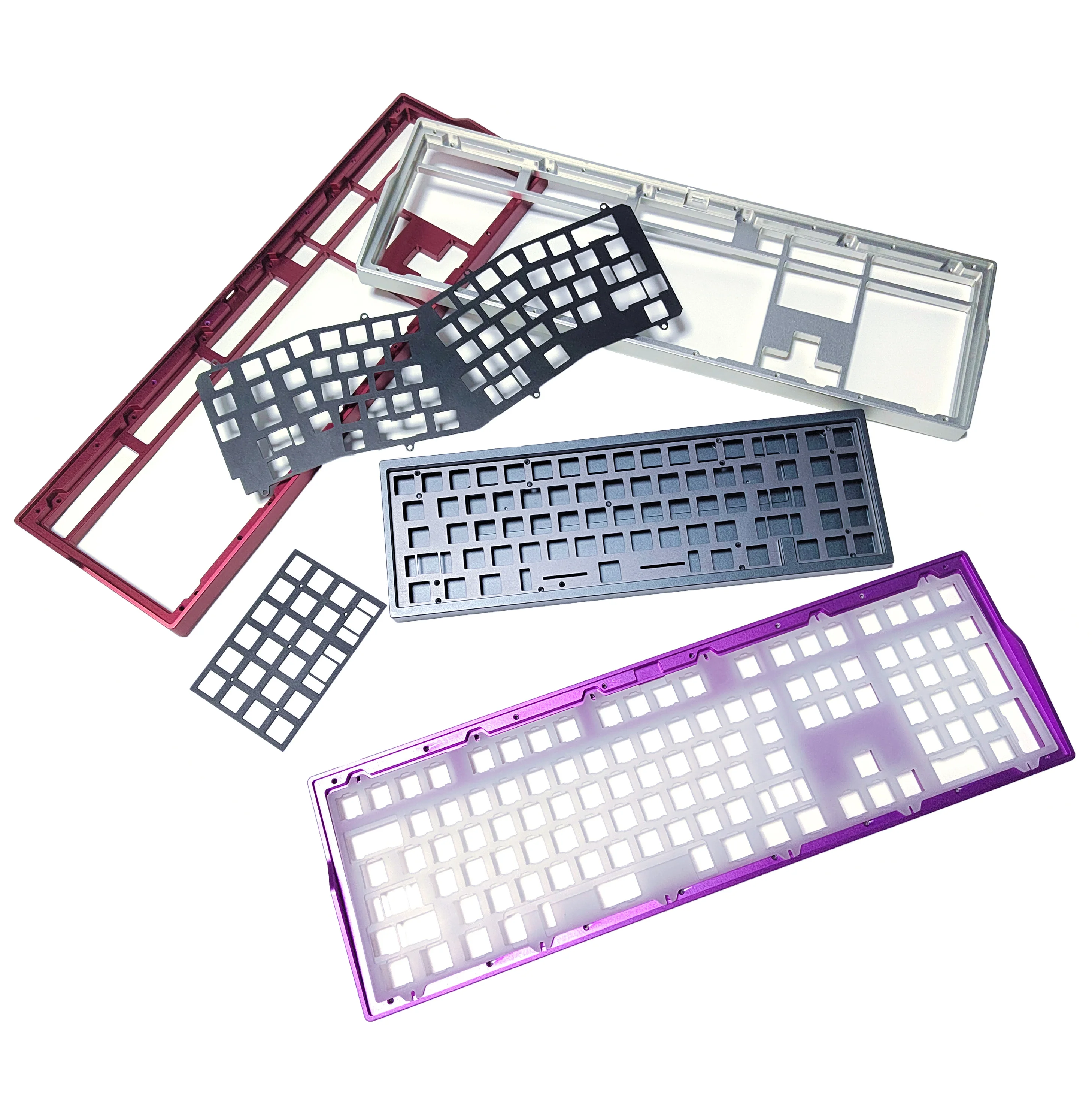 Custom Professional Aluminum Material Custom CNC Machining Machinery Milling CNC Board Keyboard Zero PVD Housings