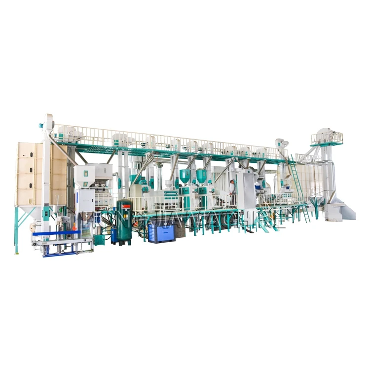 Whole complete automatic paddy rice milling production line, rice whitener processing rice mill plant for sale