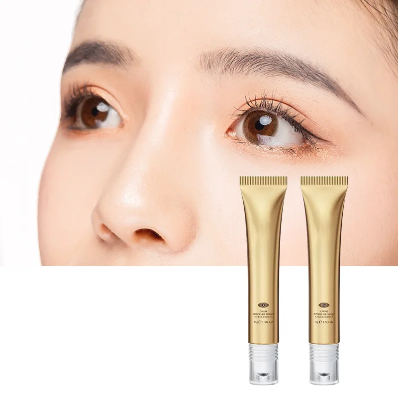 Customized Retinol Walking Bead Massage Eye Essence Cream Private Label Nourishing Hydrating Caviar Peptide Eye Serum