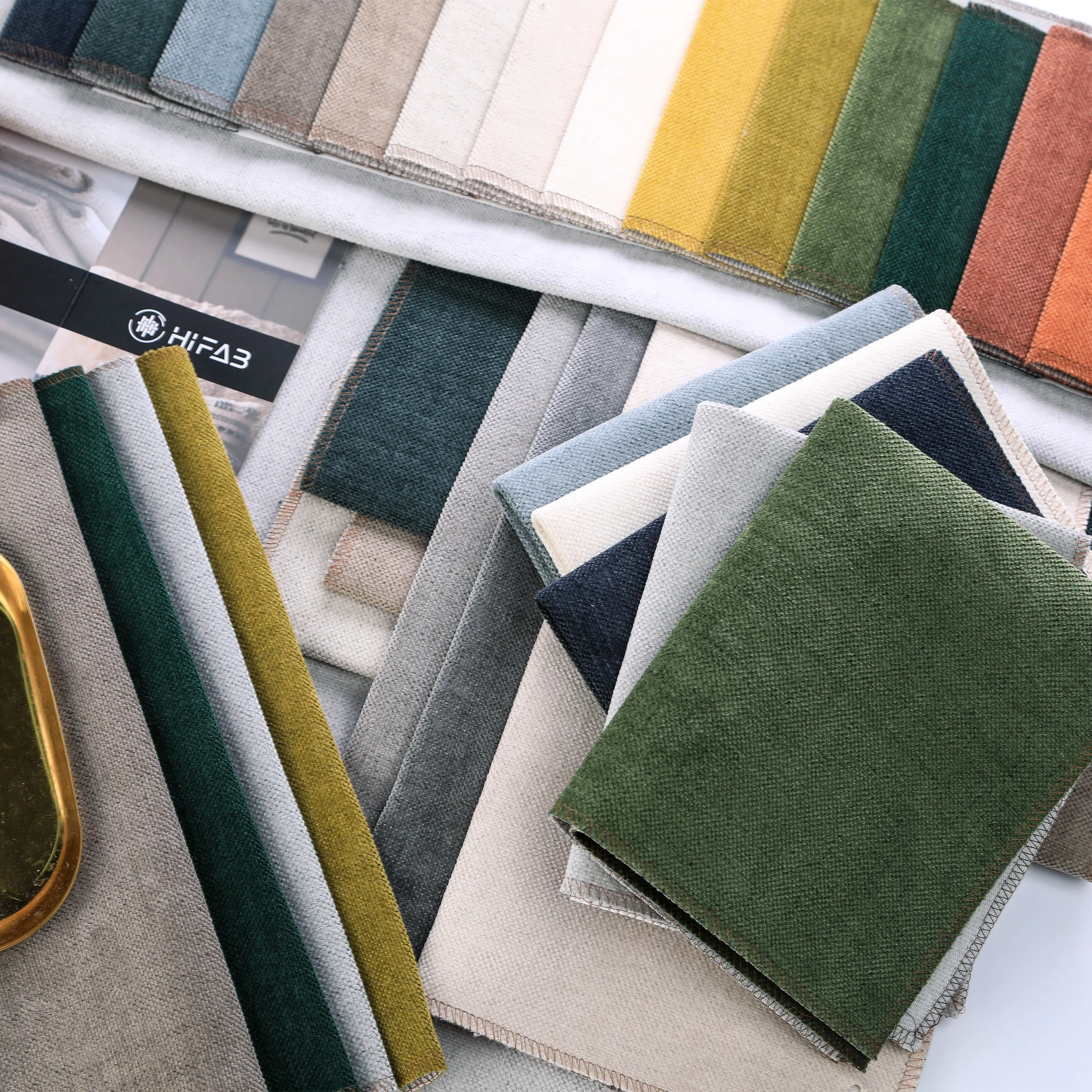 RUN&FUN sofa fabric soft touch linen looking woven upholstery 100% polyester Chenille sofa fabric