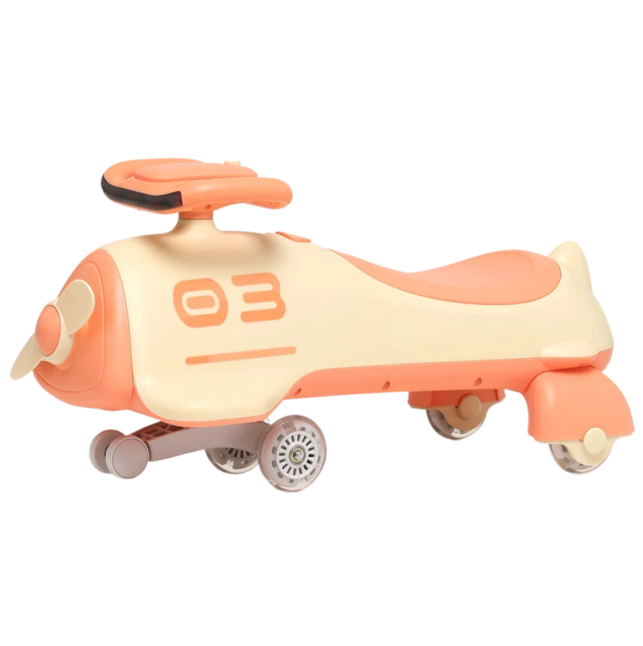 hot sale plastic toy car kids swing car with music and light 90mm wheels baby ride on twist car