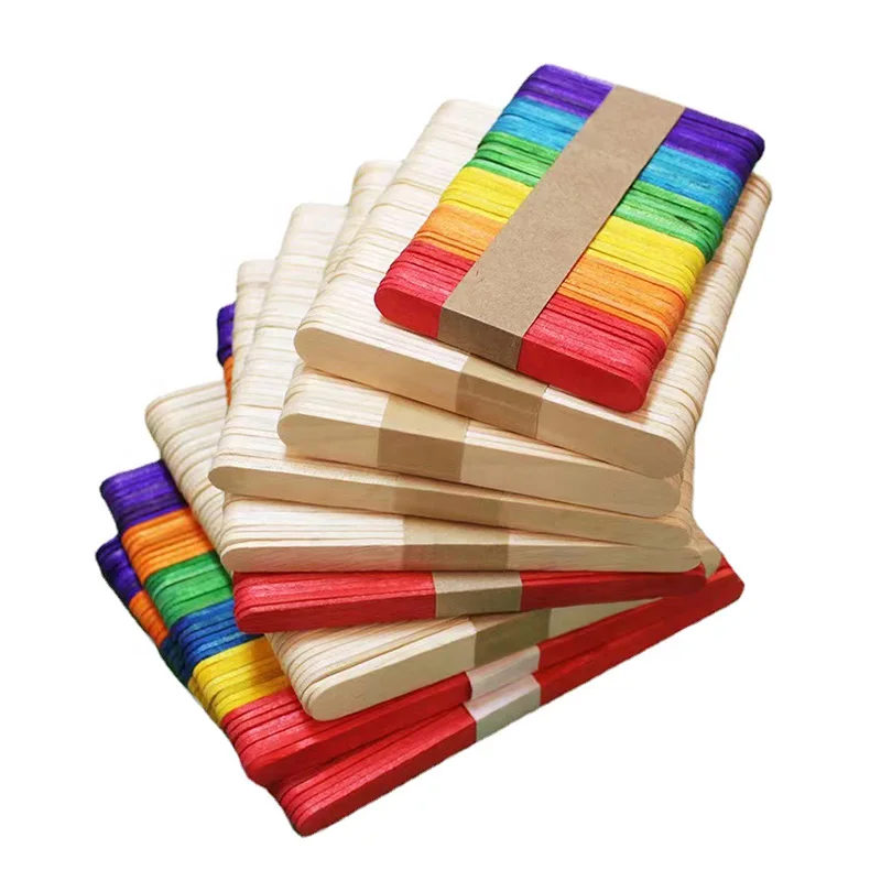 Disposable birch wood ice cream stick 114mm ice cream stick ice cream wooden spoon