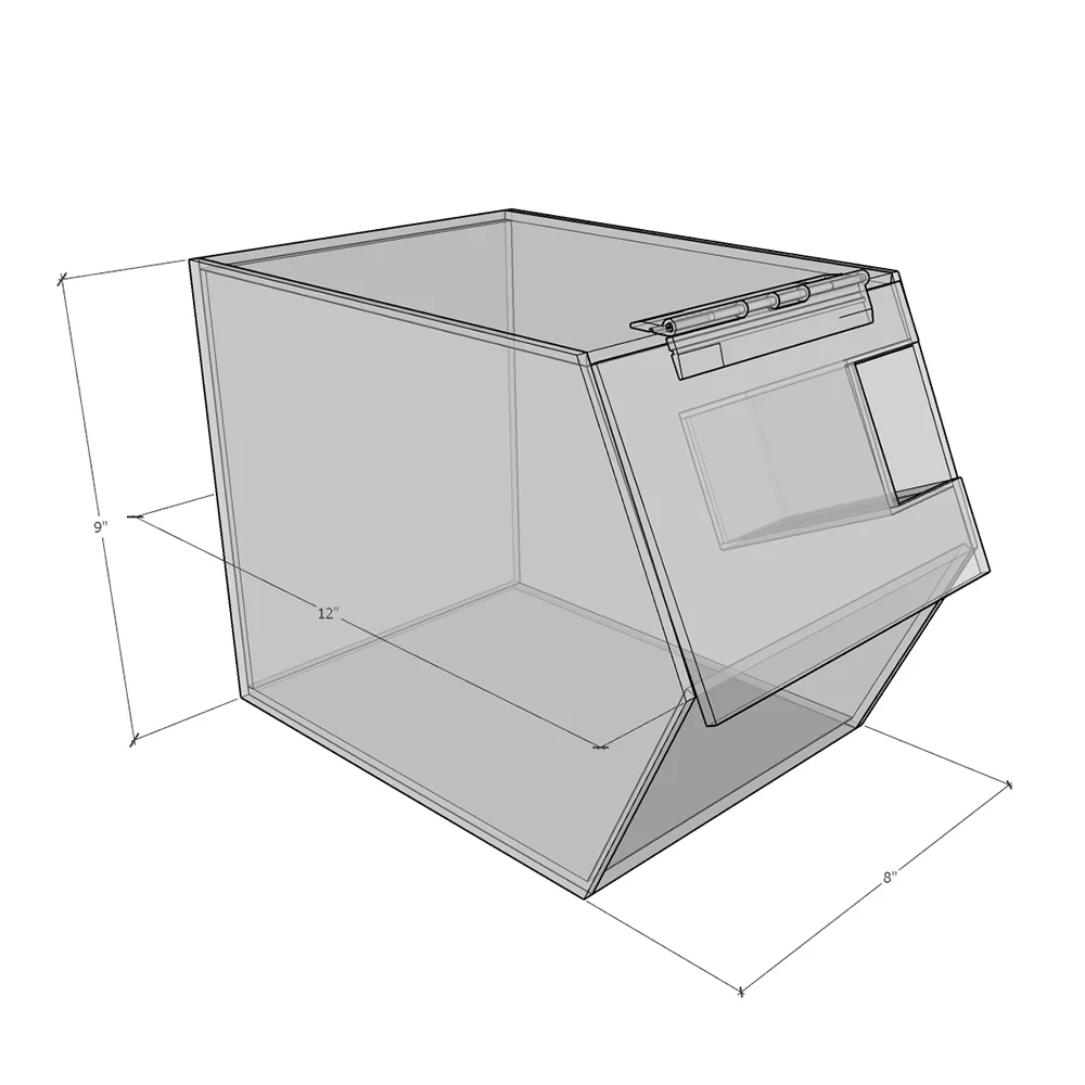 Stackable Acrylic Candy Bin with Plastic Scoop