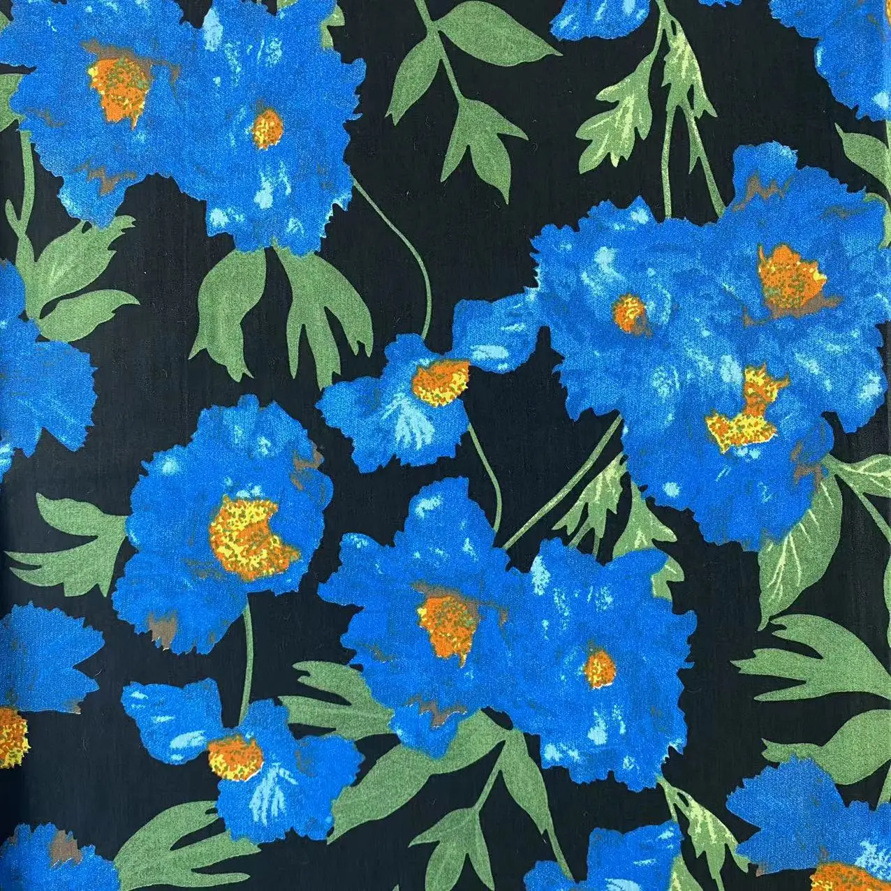 Hot Selling Flower Pattern 100% Pure Cotton Poplin Custom Printed Cut Piece Floral Woven Cotton Fabric for Dress and Skirts