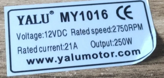 YALUMOTOR MY1016 250W 12V Electric Bicycle Razor Scooter Pulley Belt Brush DC Motor for Battery Powered Ebike Rid on Toy